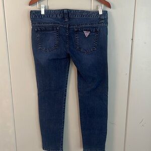 GUESS Ankle Zip Skinny Jeans Vintage Denim Womens Retro